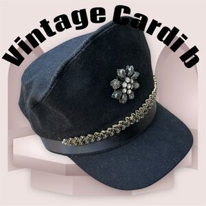 Cardi B Vintage Embellished Women's Cap with Bling. NWT Vintage New Stock